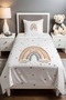 Smiling Rainbow Patterned Single Baby Kids Piqué Set