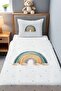 Dotted Rainbow Patterned Single Baby Kids Piqué Set - 2