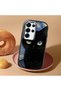 Samsung Galaxy S25 Ultra Compatible Shock-Absorbing Camera Protected Black Silicone Case Cat Patterned - 2