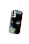 Samsung Galaxy A73 Compatible Shock-Absorbing Camera Protected Pink Silicone Case Cat Patterned - 3