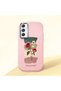 Samsung Galaxy M34 Compatible Shock-Absorbing Camera Protected Pink Silicone Case Artistic Patterns