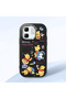 Infinix Hot 50I Compatible Shock-Absorbing Camera Protected Black Silicone Case Cartoon Patterned