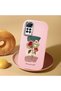 Redmi Note 12 Pro 4g Compatible Shock-Absorbing Camera Protected Pink Silicone Case Artistic Patterns - 2