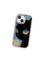 iPhone 13 Mini Compatible Shock-Absorbing Camera Protected Pink Silicone Case Cat Patterned - 3