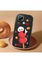 Realme C21 Compatible Shock-Absorbing Camera Protected Black Silicone Case Panda Patterned - 2