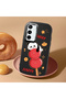 Samsung Galaxy S23 Fe Compatible Black Silicone Case with Shock-Absorbing Camera Protections Panda Patterned - 2