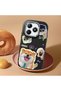 Realme Note 60/60X Compatible Shock-Absorbing Camera Protected Black Silicone Case Dog Patterned - 2
