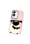 Vivo Y28 4g Compatible Shock-Absorbing Camera Protected Pink Silicone Case Lamb Patterned - 3