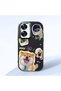 Realme C55 Compatible Shock-Absorbing Camera Protected Black Silicone Case Dog Patterned