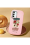 Pink Silicone Case Compatible with Samsung Galaxy S21 Fe Compatible with Shock-Absorbing Camera Protection Artistic Patterns - 3