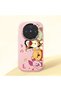 Vivo X300 Compatible Shock-Absorbing Camera Protected Pink Silicone Case Cartoon Patterned