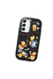 Samsung Galaxy S22 Compatible Shock-Absorbing Camera Protected Black Silicone Case Cartoon Patterned - 3