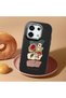 Poco X6 Compatible Shock-Absorbing Camera Protected Black Silicone Case Artistic Patterns - 2