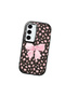 Samsung Galaxy S23 Compatible Shock-Absorbing Camera Protected Black Silicone Case Leopard Printed I - 3