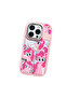 iPhone 15 Pro Compatible Shock-Absorbing Camera Protected Pink Silicone Case Pony Patterned - 5