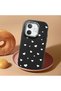 Oppo A5 Pro 4G/5G Compatible Shock-Absorbing Camera Protected Black Silicone Case Heart Pattern - 2