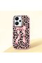 Redmi Note 13 Pro Plus+ 5g Compatible Shock-Absorbing Camera Protected Pink Silicone Case Leopard Printed I