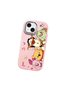 iPhone 15 Compatible Shock-Absorbing Camera Protected Pink Silicone Case Cartoon Patterned - 4