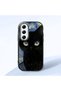 Tecno Camon 40 Pro 5g(Cm7) Compatible Shock-Absorbing Camera Protected Black Silicone Case Cat Patterned