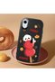 حافظة سيليكون سوداء متوافقة مع هاتف iPhone XR مع حماية للكاميرا ماصّ للصدمات من نوع Panda منقوش - 2