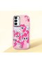 Samsung Galaxy A15 4G/5G Compatible Shock-Absorbing Camera Protected Pink Silicone Case Pony Patterned