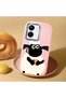 Vivo Y77T/Y78M Compatible Shock-Absorbing Camera Protected Pink Silicone Case Lamb Patterned - 2