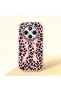 Redmi A4 Compatible Shock-Absorbing Camera Protected Pink Silicone Case Leopard Printed I