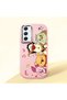 Samsung Galaxy A54 Compatible Shock-Absorbing Camera Protected Pink Silicone Case Cartoon Patterned