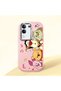 Vivo Y29 4g Compatible Shock-Absorbing Camera Protected Pink Silicone Case Cartoon Patterned