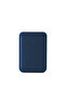 Magesafe Magnetic Stand Pu Leather Card Holder - Magnetic Leather Wallet Navy Blue