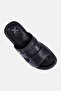 Men Brand Logo Slip On Sandals, Black - 2