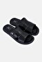 Men Brand Logo Slip On Sandals, Black - 4