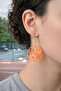 Edge Orange Modern Stylish Decorative Design Women's Earrings - 2