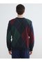 Ermus Global and Navy Blue Standard Fit V-Neck Men's Knitwear Cardigan - 4