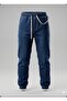 Boy's Elastic Waist, Lace-Up Side and Back, Pocketed Elastic Legs, Jogger Pants Denim Jeans - 2