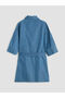 Rmz Gi̇yi̇m Farkiyla Shirt Roba Collar Mini Jean Dress - 7