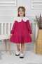 Girl's Peter Pan collar Embroidered Detailed Muslin Dress - 5