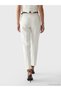 Lcw Vision Women's Pleated Fabric Trousers with Belt - 3