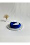 Cobalt Blue Velvet Knot Crown Headband - 3