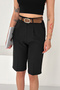 Belt Pieces of Pleated Bermuda Pants & Shorts – Gray Chic - 3