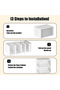 Covered 6-layer storage box stackable storage containers folding box foldable storage box white - 4