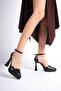 Dafne Women's Black Platform Heeled Shoes - 4