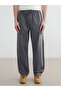 Xside Gray Relax Fit Linen Look Men's Trousers - 4