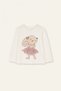 Baby Girl Pink Rabbit Embroidered T-Shirt and Jacquard Leggings Two-Piece Set - 6