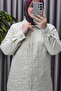 Women's Clothing Plus Size Quilted Full Length Cuff Sleeve Snap Closure Cap - 5
