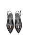 Women's Satin Medium Heel Stone Ribbon Buckled Stiletto - 3