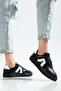 Iveja Women's Black V-Detail 90's Sneakers Shoes - 4