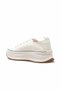 Women's White Canvas High-Top Casual Sneakers, Pack of Platform Sole - 4