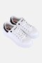 Women Brand Logo Lace Up Casual Shoes, White - 3