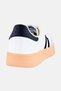 Women Brand Logo Lace Up Casual Shoes, White - 2